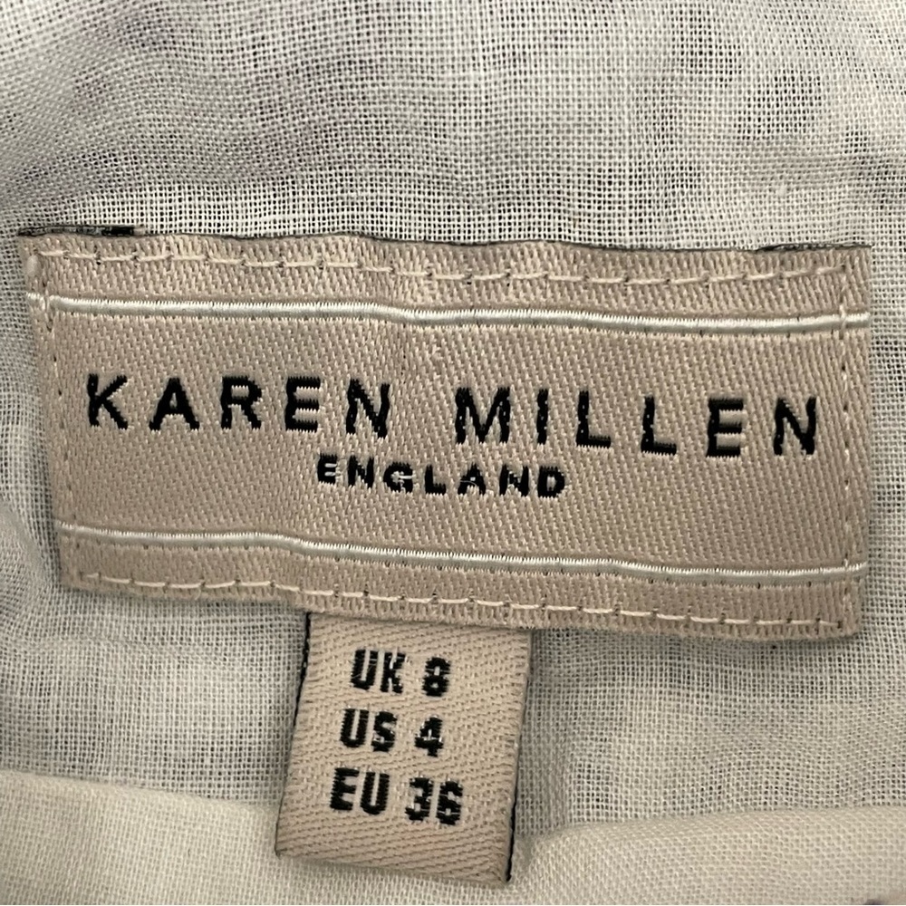 Karen Millen Tiered Halter Dress Butterflies and Foliage‎ Pattern Size 4 - Picture 12 of 12